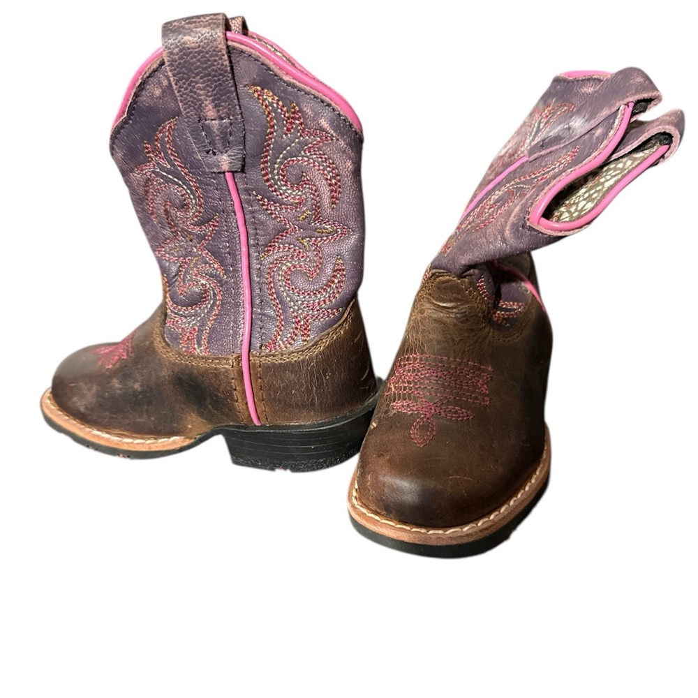 Dan Post Kids Boots in Brown and Pink